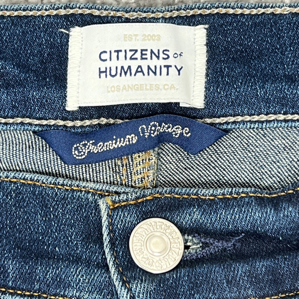 Citizens of Humanity Amari Ultra Wide-Leg Jeans 30" High-Rise Regatta Wash Retro - Picture 5 of 14